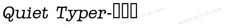 Quiet Typer字体转换